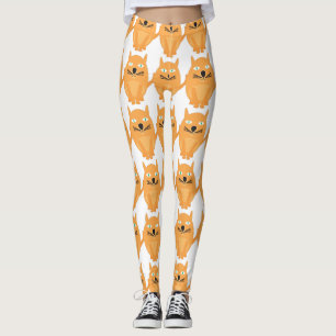 Orange Cats Mönster Leggings