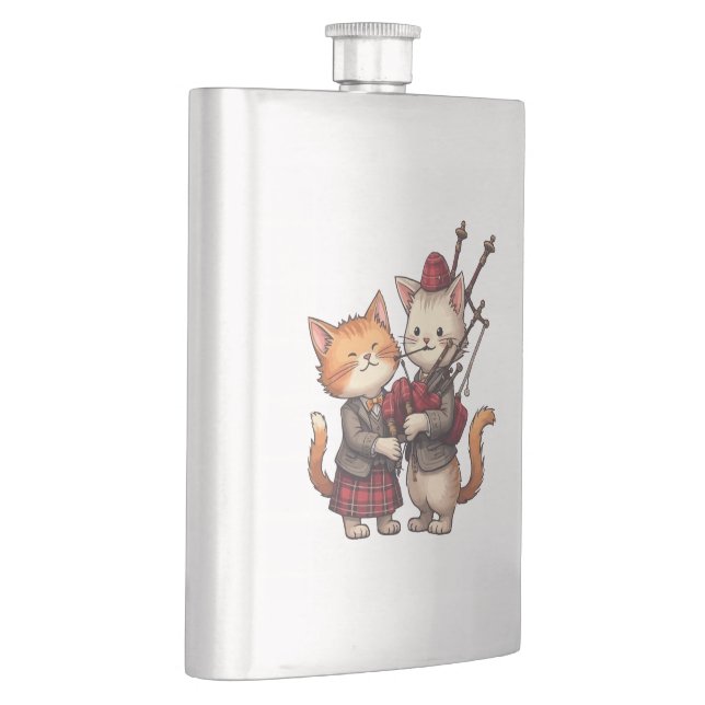 Orange Cats Playing Bagpipes and Wearing Plaid Fickplunta (Höger)