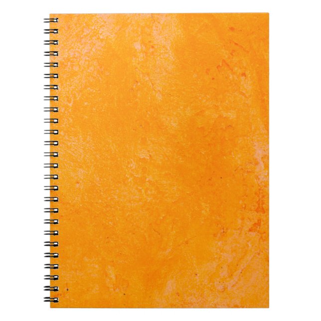Orange cement yta, abstrakt mönster backgroun anteckningsbok (Framsidan)