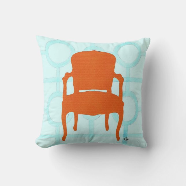 ORANGE CHAIR SILHOUETTE CUSHION KUDDE (Framsida)