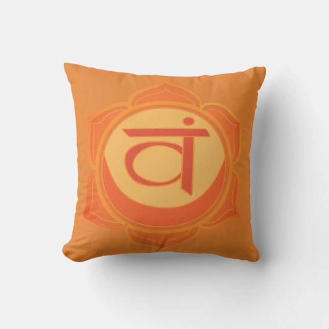 Orange Chakra, Yoga Cushion Kudde (Framsida)