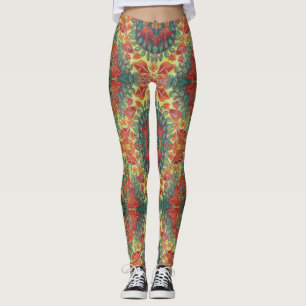 orange champinjondamasker leggings