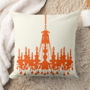 Orange Chandelier Designer Pillow Kudde
