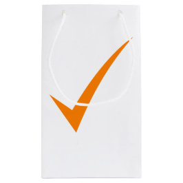 Orange Check & Rating Symbol Gift Bag