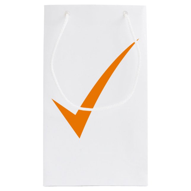 Orange Check & Rating Symbol Gift Bag (Baksidan)