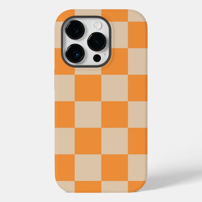 Orange Checkered Gingham Mönster (Baksida)
