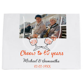 Orange cheers to 60 years anniversary wedding