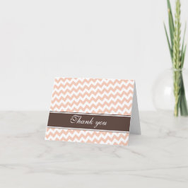 Orange Chevron Brun Rand Anpassade Tackkort