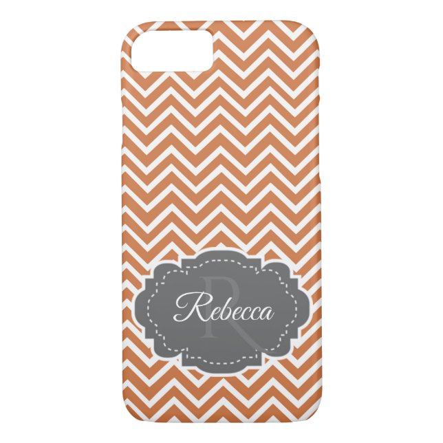 Orange Chevron Personlig iphone case Case-Mate iPhone Skal (Baksida)