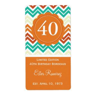 Orange Chevron Vin-etikett (375 ml) Fraktsedel