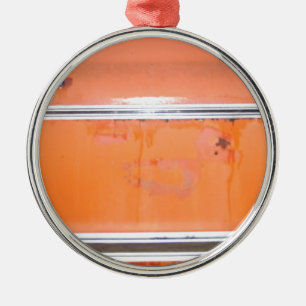 Orange Chevy Lastbil Door Julgransprydnad Metall