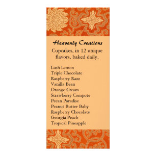 Orange China Brocade Business Reklamkort