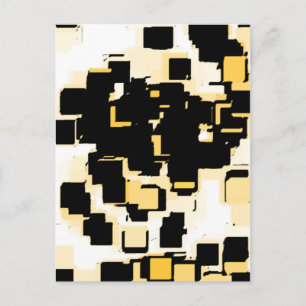 Orange chokladkaka, geometrisk grafik vykort
