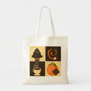 Orange chokladtoto tygkasse