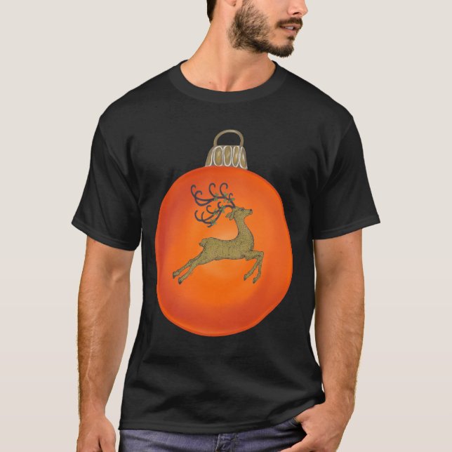 ORANGE CHRISTMAS BUBBLE T SHIRT (Framsida)