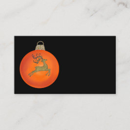 ORANGE CHRISTMAS BUBBLE VISITKORT