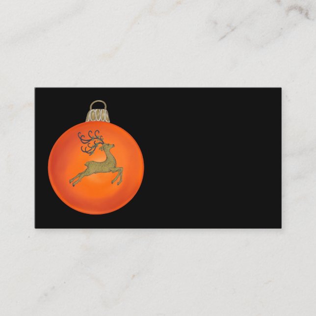 ORANGE CHRISTMAS BUBBLE VISITKORT (Framsida)