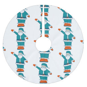 orange christmas jultomten julgransmatta borstad polyester