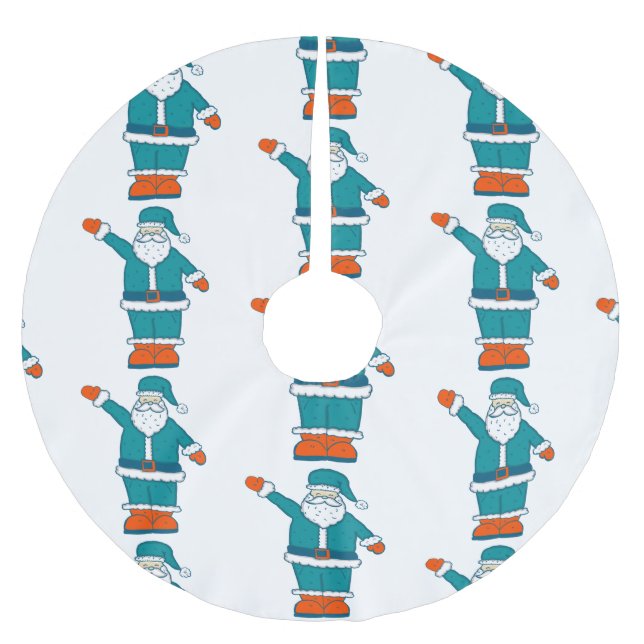 orange christmas jultomten julgransmatta borstad polyester (Framsidan)