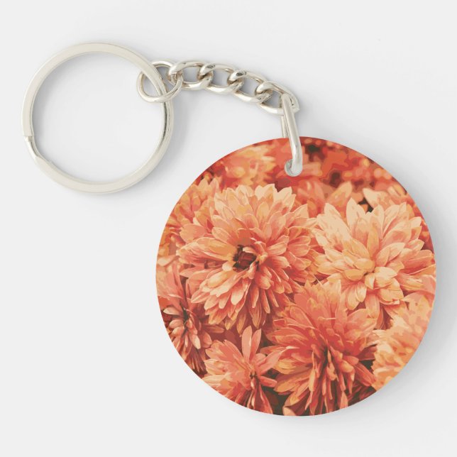 Orange Chrysanthemum Keychain (Framsidan)