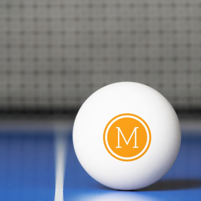 Orange Circle Monogram-Personlig Pingisboll (Netto)