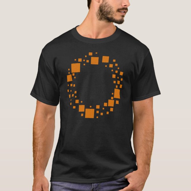 Orange Circle Ring of Fire Death Halloween Cult Tee Shirt (Framsida)