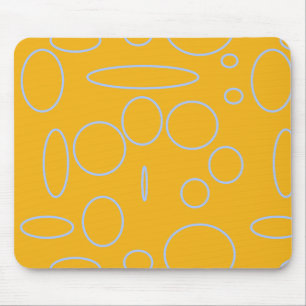 Orange Circles and Loops Mousepad Musmatta