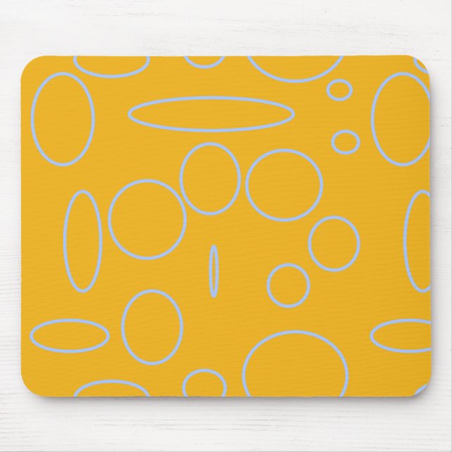 Orange Circles and Loops Mousepad Musmatta (Framsidan)