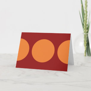 Orange Circles on Red Kort