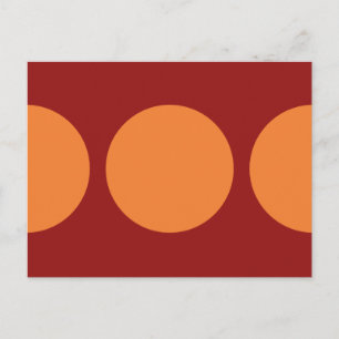Orange Circles on Red Vykort