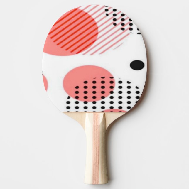 Orange Circles with Black Polka Dots pattern Pingisracket (Framsidan)
