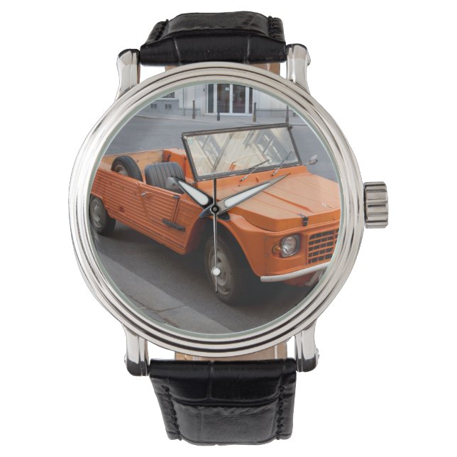 Orange Citroen Mehari Armbandsur (Framsida)