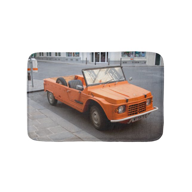 Orange Citroen Mehari Badrumsmatta (Framsidan)