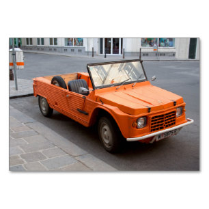 Orange Citroen Mehari Bordsnummer