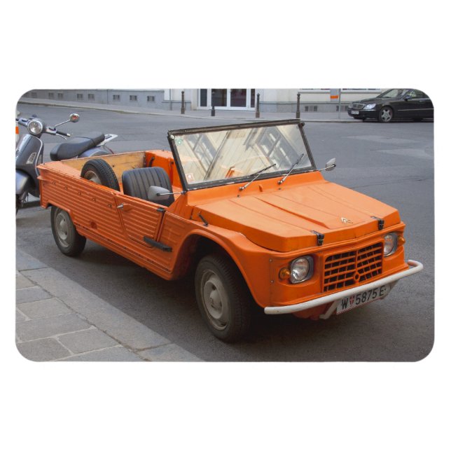Orange Citroen Mehari Magnet (Horisontell)