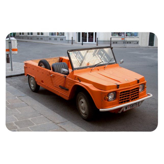 Orange Citroen Mehari Magnet (Horisontell)