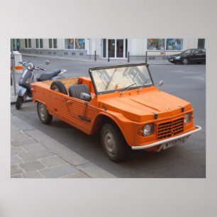 Orange Citroen Mehari Poster