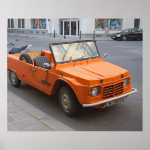 Orange Citroen Mehari Poster