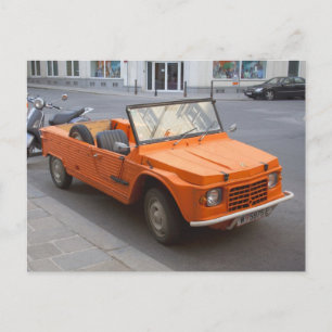 Orange Citroen Mehari Vykort
