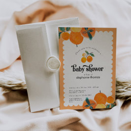 Orange Citrus Baby Shower-inbjudan Inbjudningar