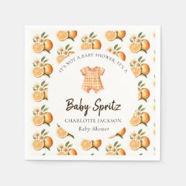 Orange Citrus Baby Spritz Baby Shower Pappersserve Pappersservett