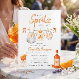 Orange Citrus Baby Spritz Bebis Bebisfest Inbjudan