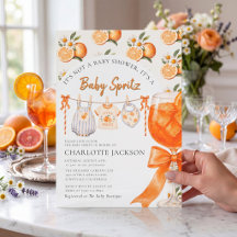 Orange Citrus Baby Spritz Bebis Bjudning
