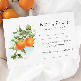 Orange Citrus Bröllop OSA Card