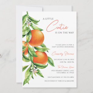 Orange Citrus Cutie på Way Baby Shower Inbjudningar