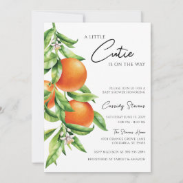 Orange Citrus Cutie på Way Baby Shower Inbjudningar