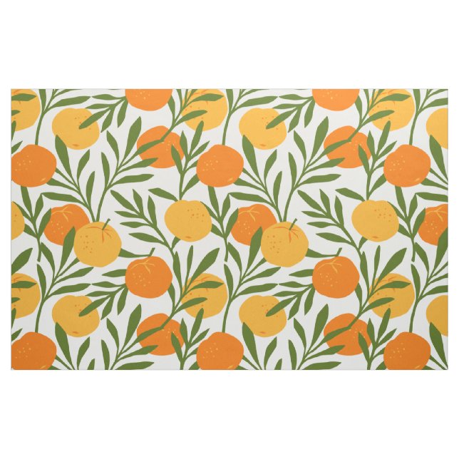 Orange Citrus Fruit Mönster Tyg (Fat Quarter)