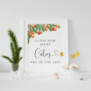 Orange citrus gissar hur många Cuties som finns i  Poster