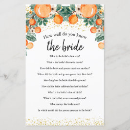 Orange Citrus Hur bra känner du till Bride Game?
