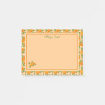 Orange Citrus Kant Botanisk Design